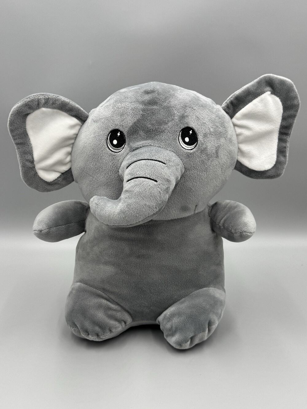 Greenbrier International Elephant Plush 14 Inch Gray Stuffed Animal